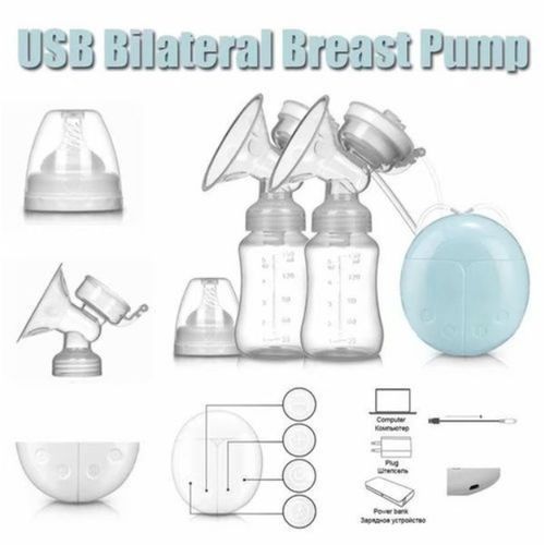 Double Electric Breast Pump with 150ml Feeding Bottles – BPA-Free, Portable & High Suction Design for Efficient Breastfeeding and Milk Expression