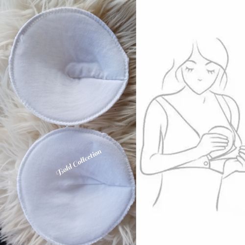 Washable & Reusable Cotton Breast Pads, Ultra-Absorbent, Leak-Proof Nursing Pads with Soft Fiber Layers for Maximum Comfort and Discreet Protection