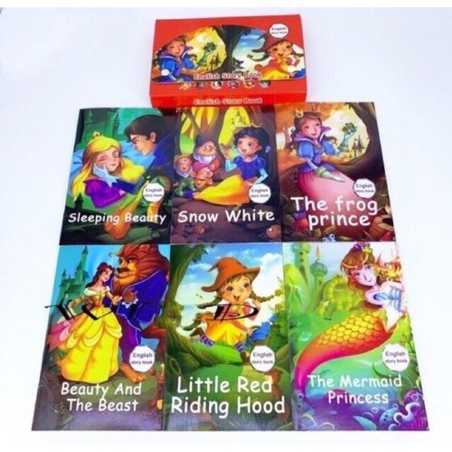 Read & Shine Fairy Tale Collection Box Set for Ages 3–8 – Sleeping Beauty, Mermaid Princess, Beauty and the Beast, Snow White, Frog Prince & Little Red Riding Hood