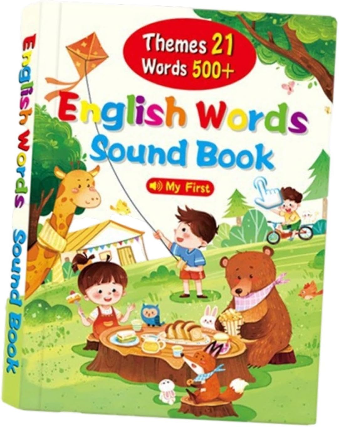 First English Words Sound Book Talking Book with 500+ Words 21 Themes USB Rechargeable Educational Toy for Kids 2-10 Years