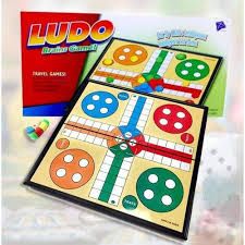 Classic Ludo Board Game for Kids & Adults, Portable Family Travel Game with Dice & Colorful Pieces - Small Size
