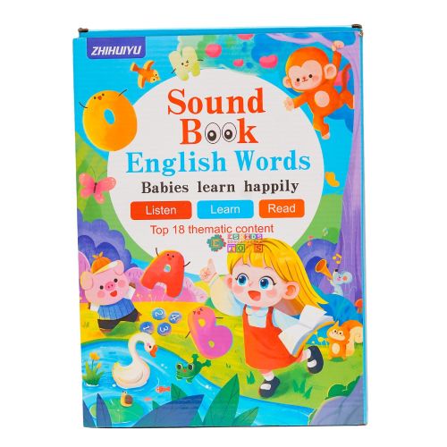 First English Words Sound Book Talking Book with 500+ Words 21 Themes USB Rechargeable Educational Toy for Kids 2-10 Years