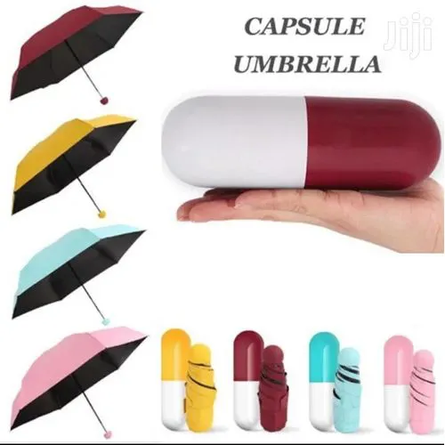 Cute Capsule umbrella Mini Small Pocket Capsule Umbrella Foldable Compact Pocket Umbrella This excellent umbrella is the perfect combo of portability, protection and durability.