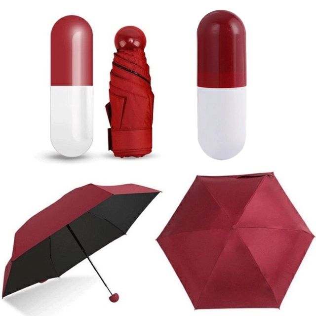 Cute Capsule umbrella Mini Small Pocket Capsule Umbrella Foldable Compact Pocket Umbrella This excellent umbrella is the perfect combo of portability, protection and durability.