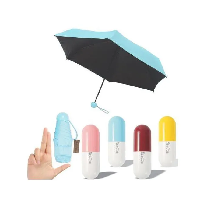 Cute Capsule umbrella Mini Small Pocket Capsule Umbrella Foldable Compact Pocket Umbrella This excellent umbrella is the perfect combo of portability, protection and durability.