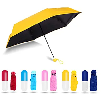 Cute Capsule umbrella Mini Small Pocket Capsule Umbrella Foldable Compact Pocket Umbrella This excellent umbrella is the perfect combo of portability, protection and durability.