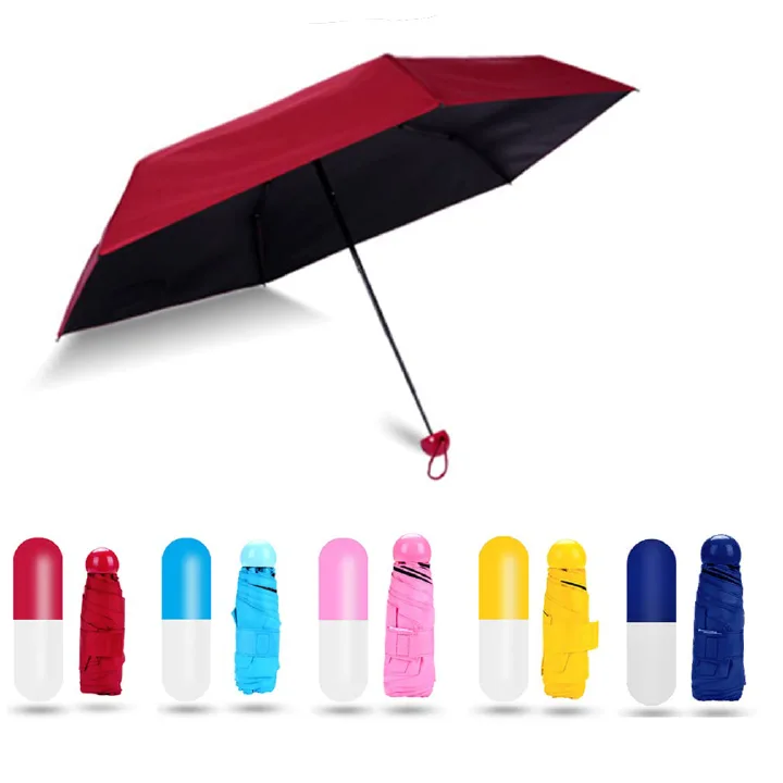 Cute Capsule umbrella Mini Small Pocket Capsule Umbrella Foldable Compact Pocket Umbrella This excellent umbrella is the perfect combo of portability, protection and durability.