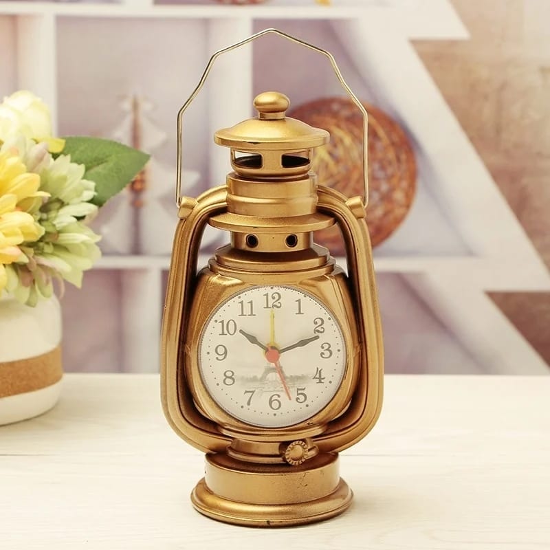Vintage retro oil lamp alarm clock Vintage Alarm Clock Retro Oil Lamp Alarm Clock Watch Table Kerosene Light Clock Living Room Decor Articles Office Craft Ornament