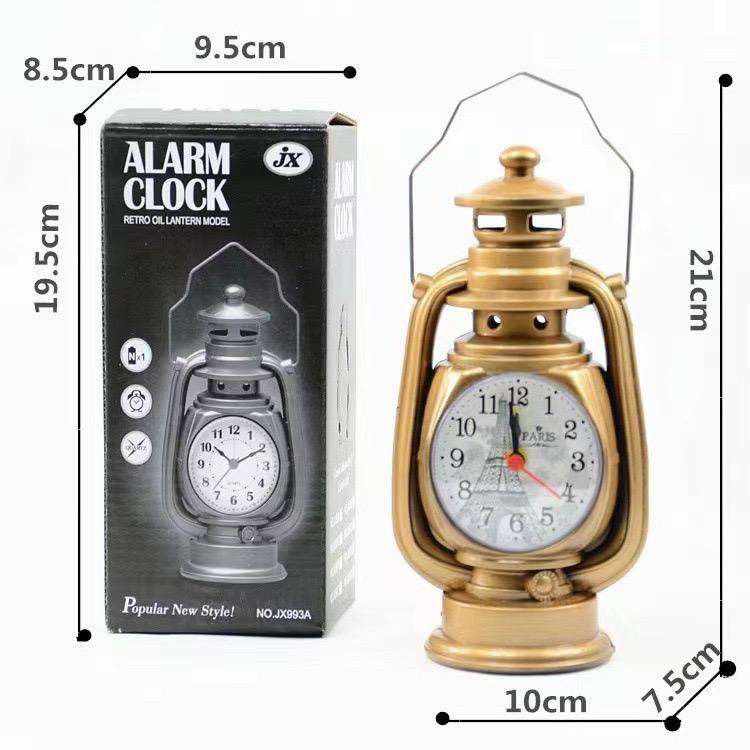 Vintage retro oil lamp alarm clock Vintage Alarm Clock Retro Oil Lamp Alarm Clock Watch Table Kerosene Light Clock Living Room Decor Articles Office Craft Ornament