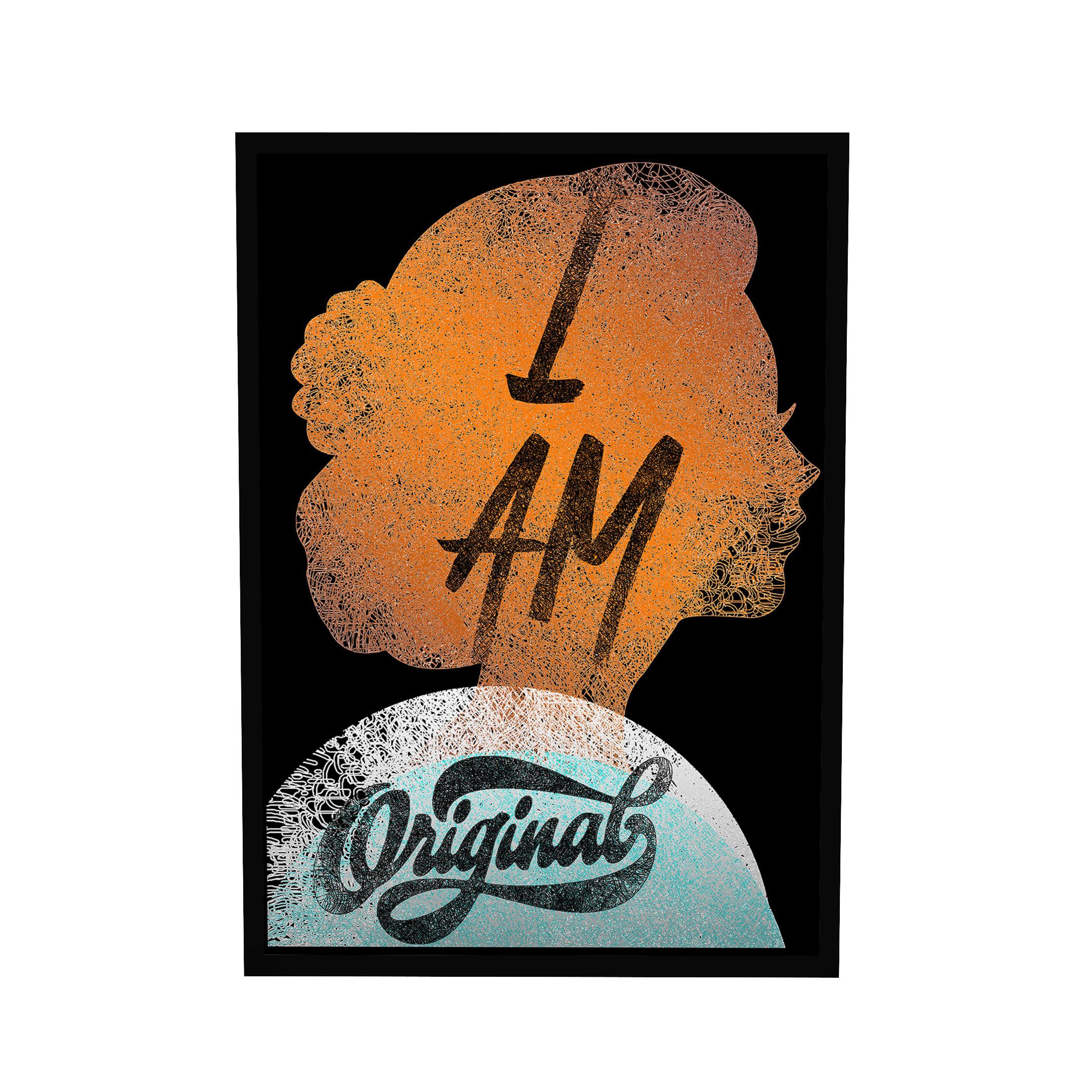 I am Original Home Decor, Office Decor, Typographic decor Themed Artwork for Creative Persons