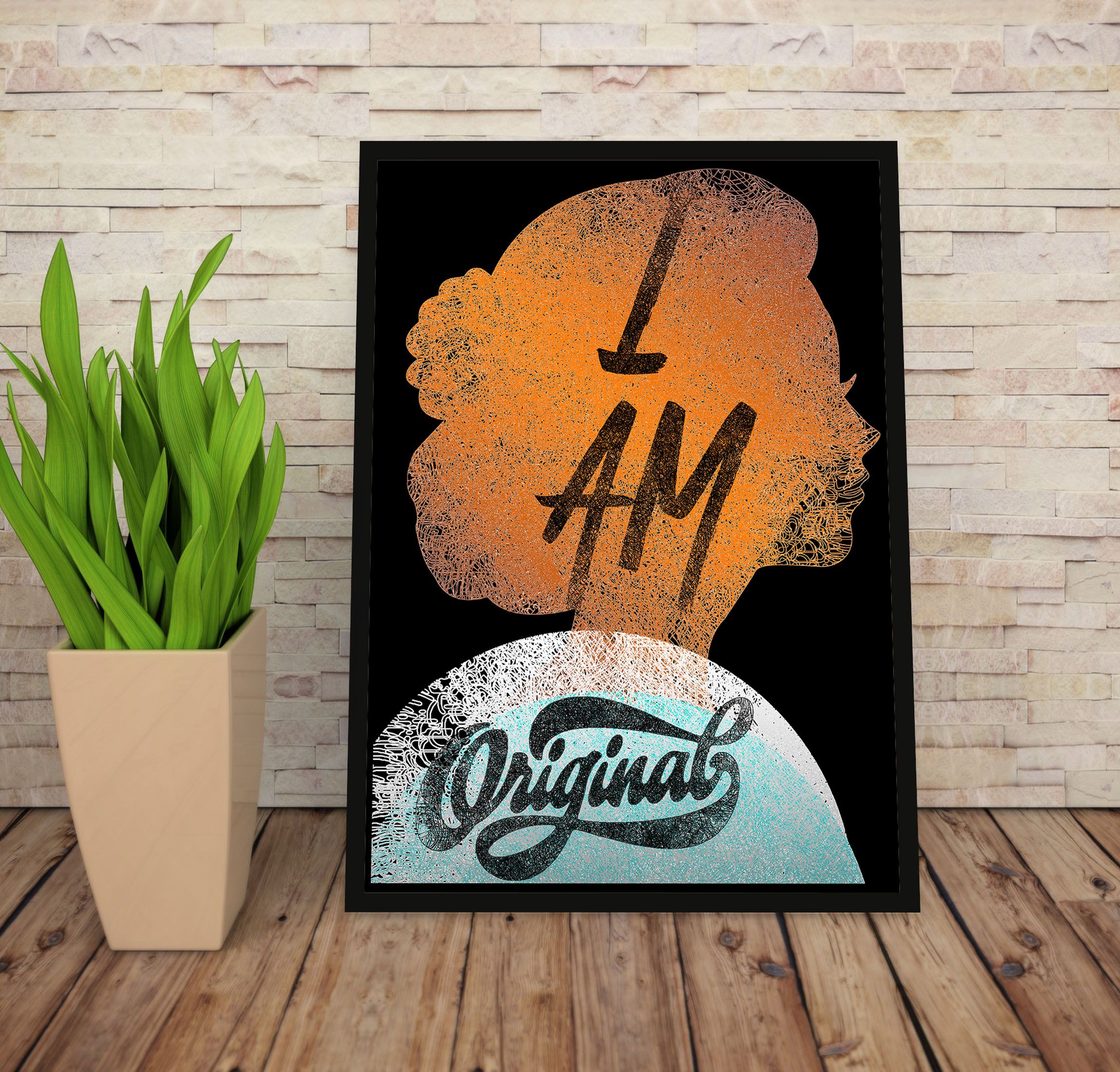 I am Original Home Decor, Office Decor, Typographic decor Themed Artwork for Creative Persons