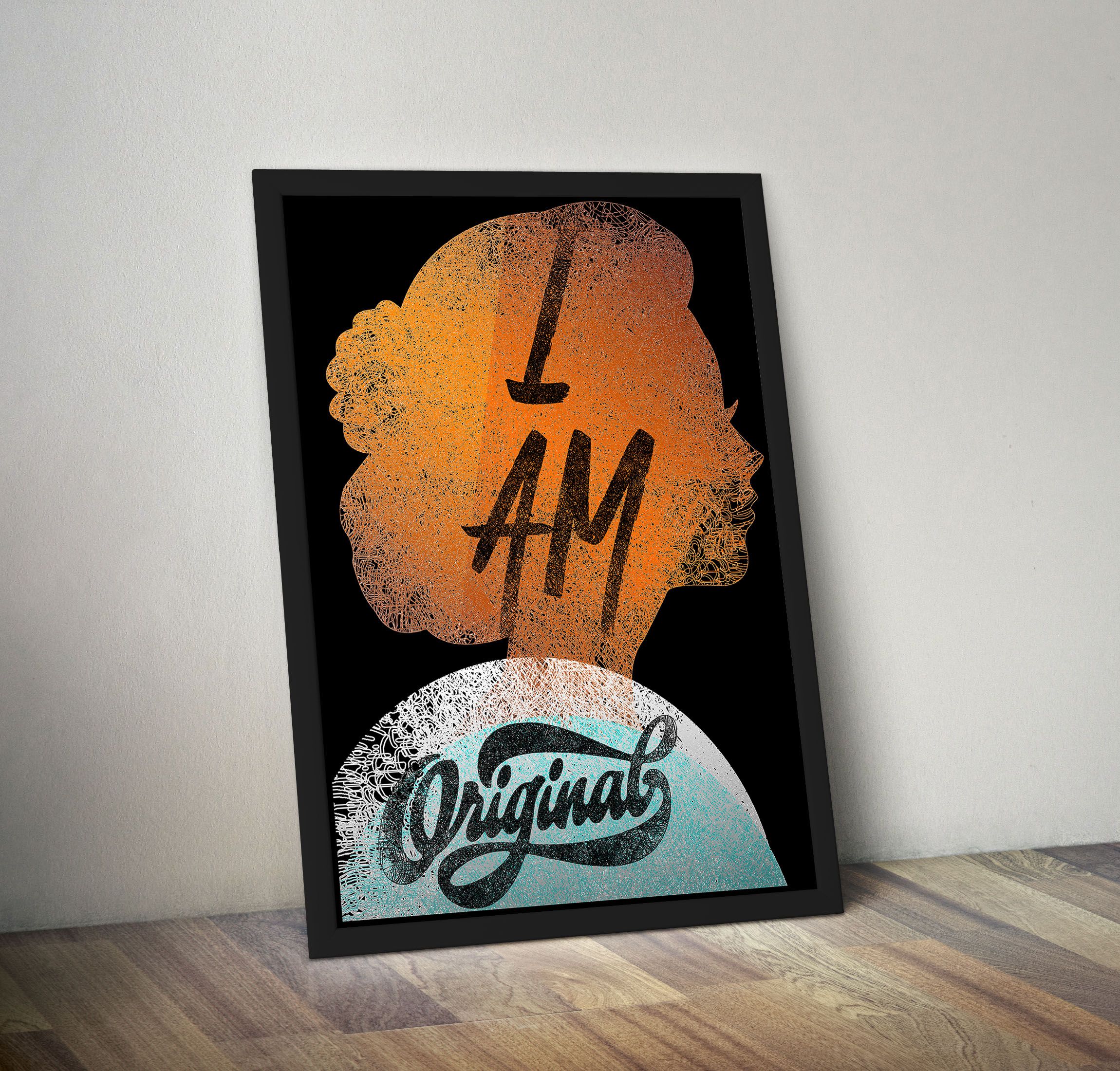 I am Original Home Decor, Office Decor, Typographic decor Themed Artwork for Creative Persons