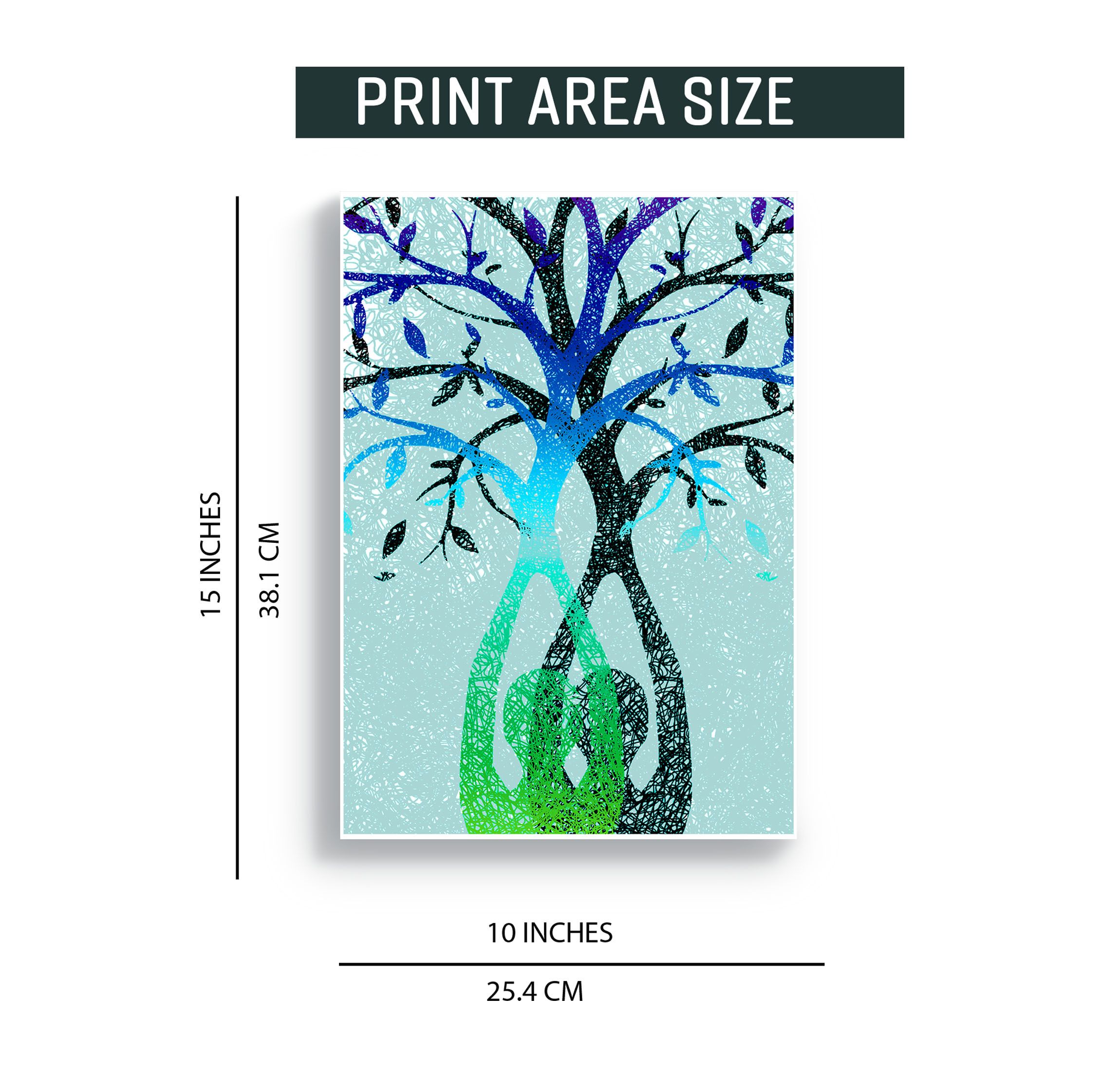 Yoga Tree of Life Wall Decor Framed A3 all Art Poster Framed Black Poster A4 Size Quote Never Give up