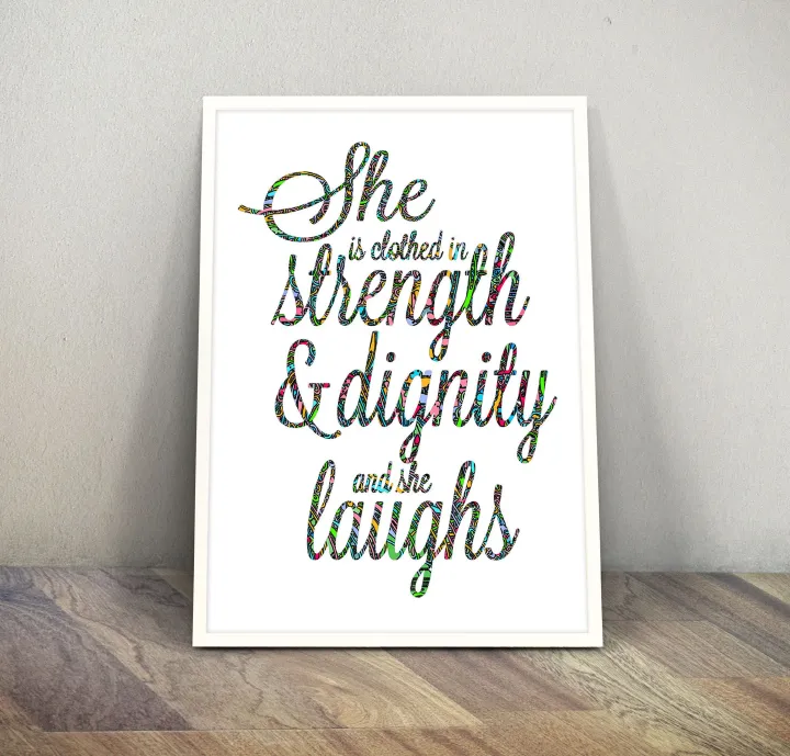 Encouraging Bible Scripture Quotes Framed Posters Ready to Hang Large Size(12 x 17 inches) Medium Size(9 x 13inches) Gift Decoration Items, Living Room Wall Art Decor, Prayer Room Decor, Kids Nursery