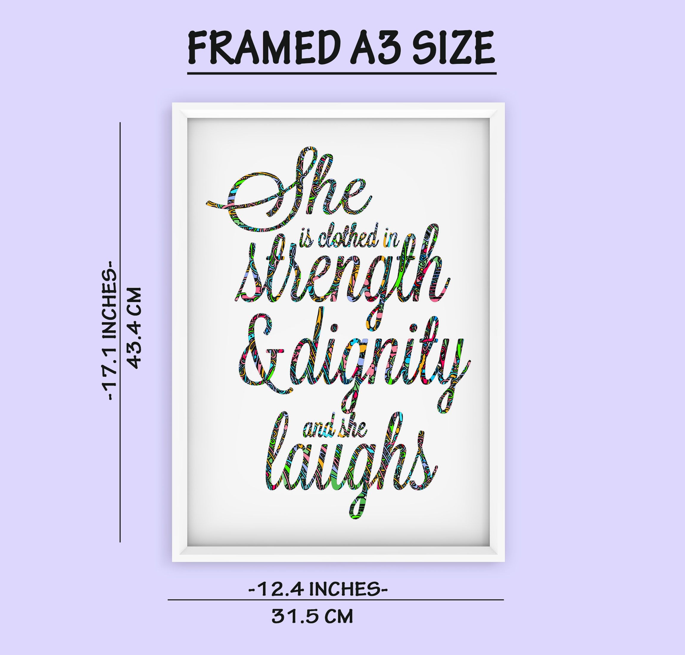 Encouraging Bible Scripture Quotes Framed Posters Ready to Hang Large Size(12 x 17 inches) Medium Size(9 x 13inches) Gift Decoration Items, Living Room Wall Art Decor, Prayer Room Decor, Kids Nursery