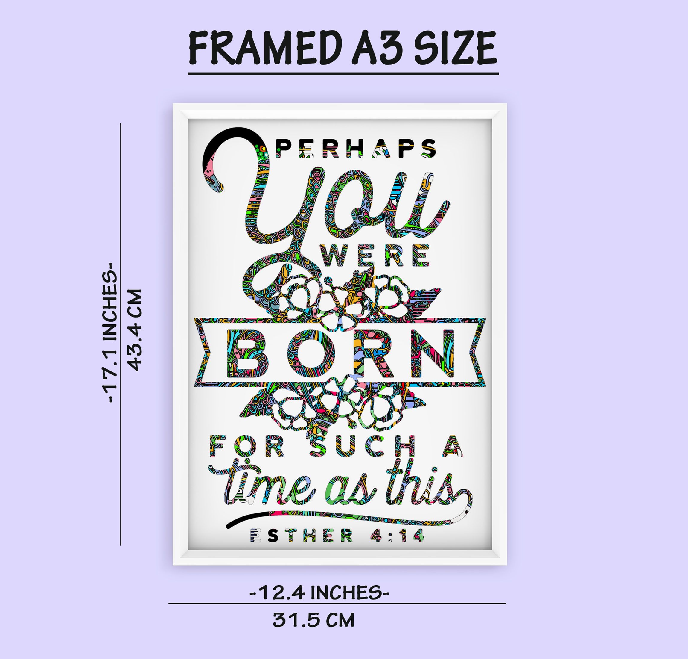 Encouraging Bible Scripture Quotes Framed Posters Ready to Hang Large Size(12 x 17 inches) Medium Size(9 x 13inches) Gift Decoration Items, Living Room Wall Art Decor, Prayer Room Decor, Kids Nursery
