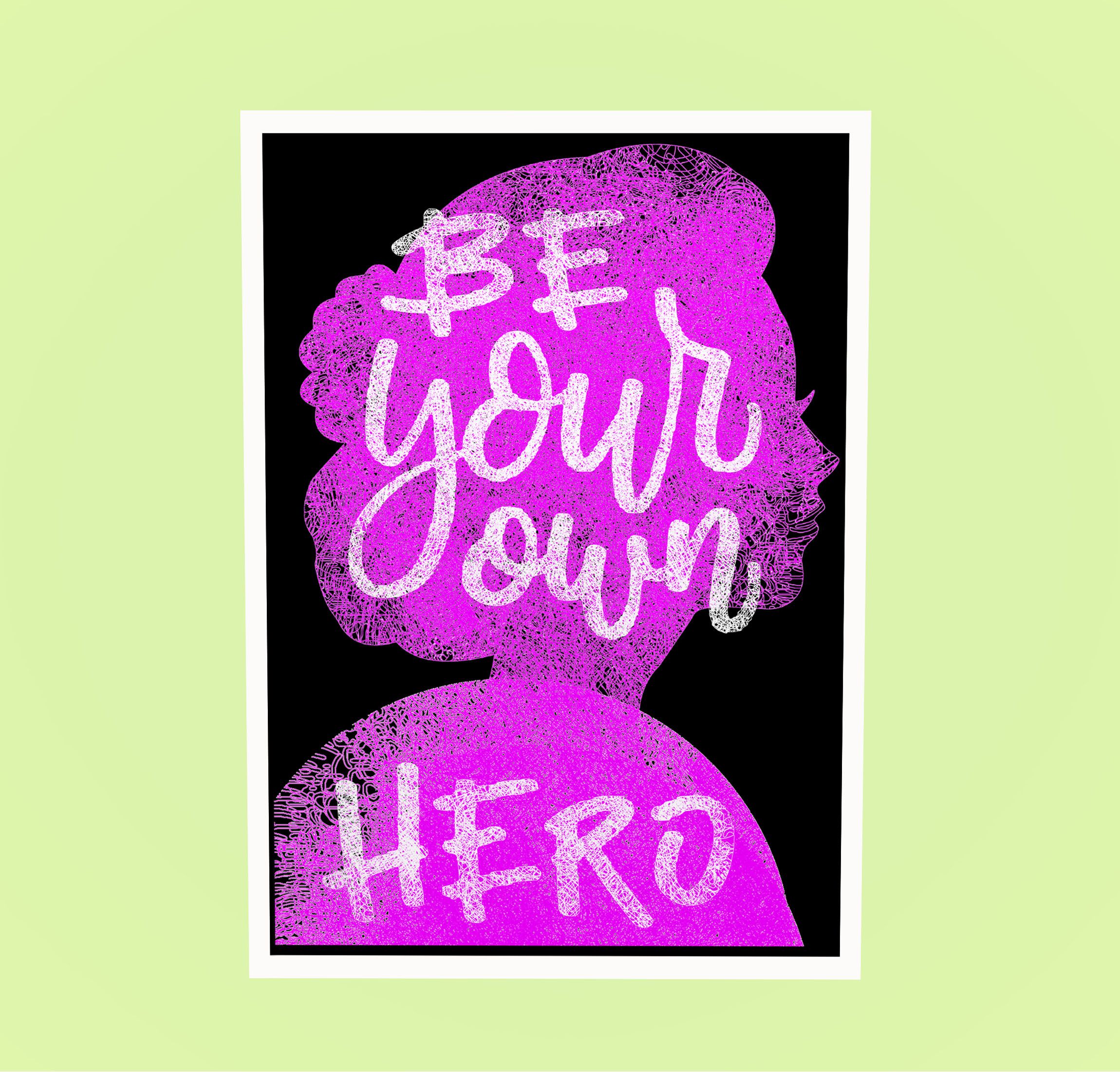 African Portrait Artwork Black Woman Inspirational Print Bathroom Decor Motivational Quotes Painting for Living Room Wall Art Framed A3Size Medium Framed A4 Size Poster Ready to Hang Purple Artwork