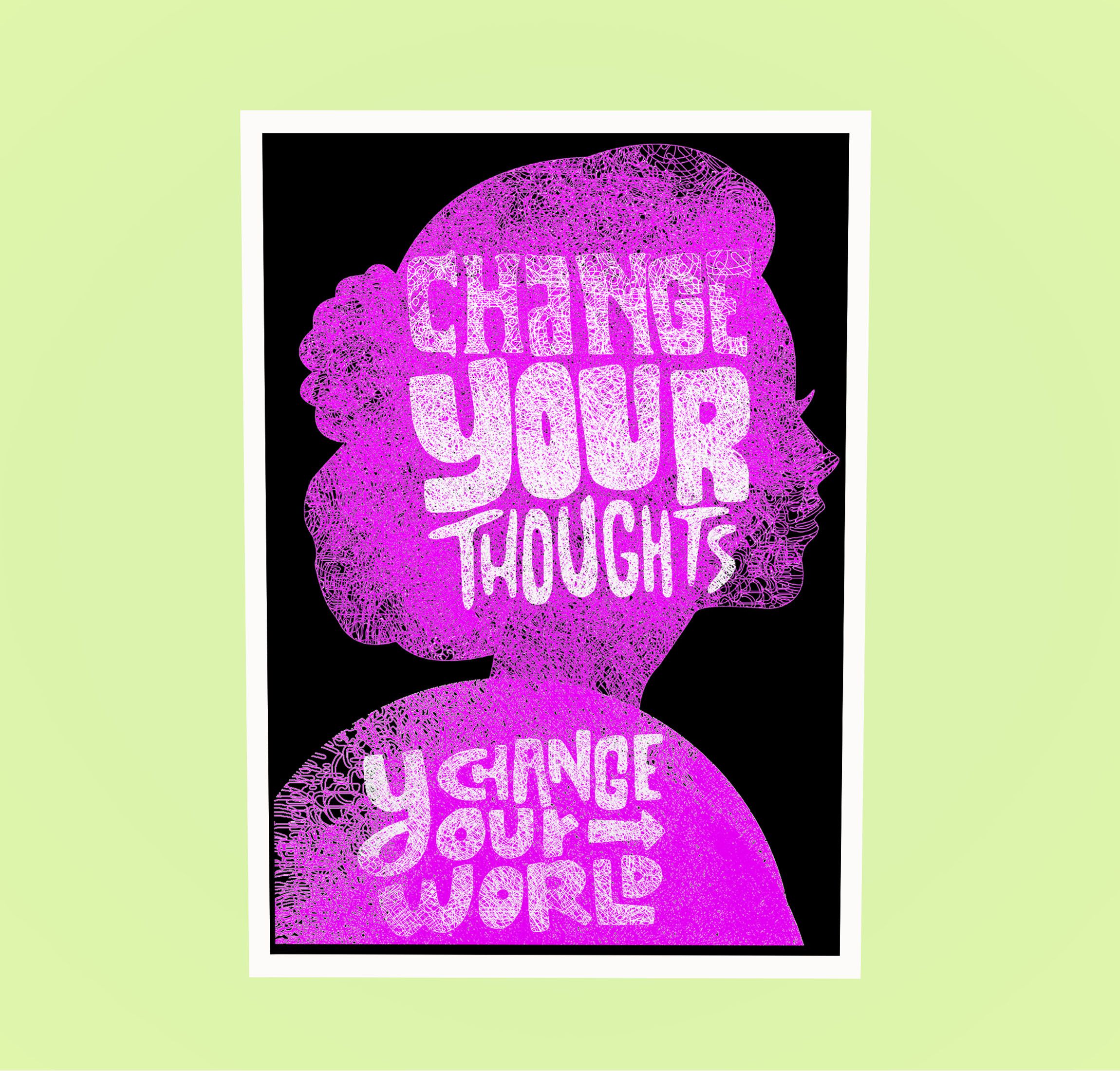 African Portrait Artwork Black Woman Inspirational Print Bathroom Decor Motivational Quotes Painting for Living Room Wall Art Framed A3Size Medium Framed A4 Size Poster Ready to Hang Purple Artwork