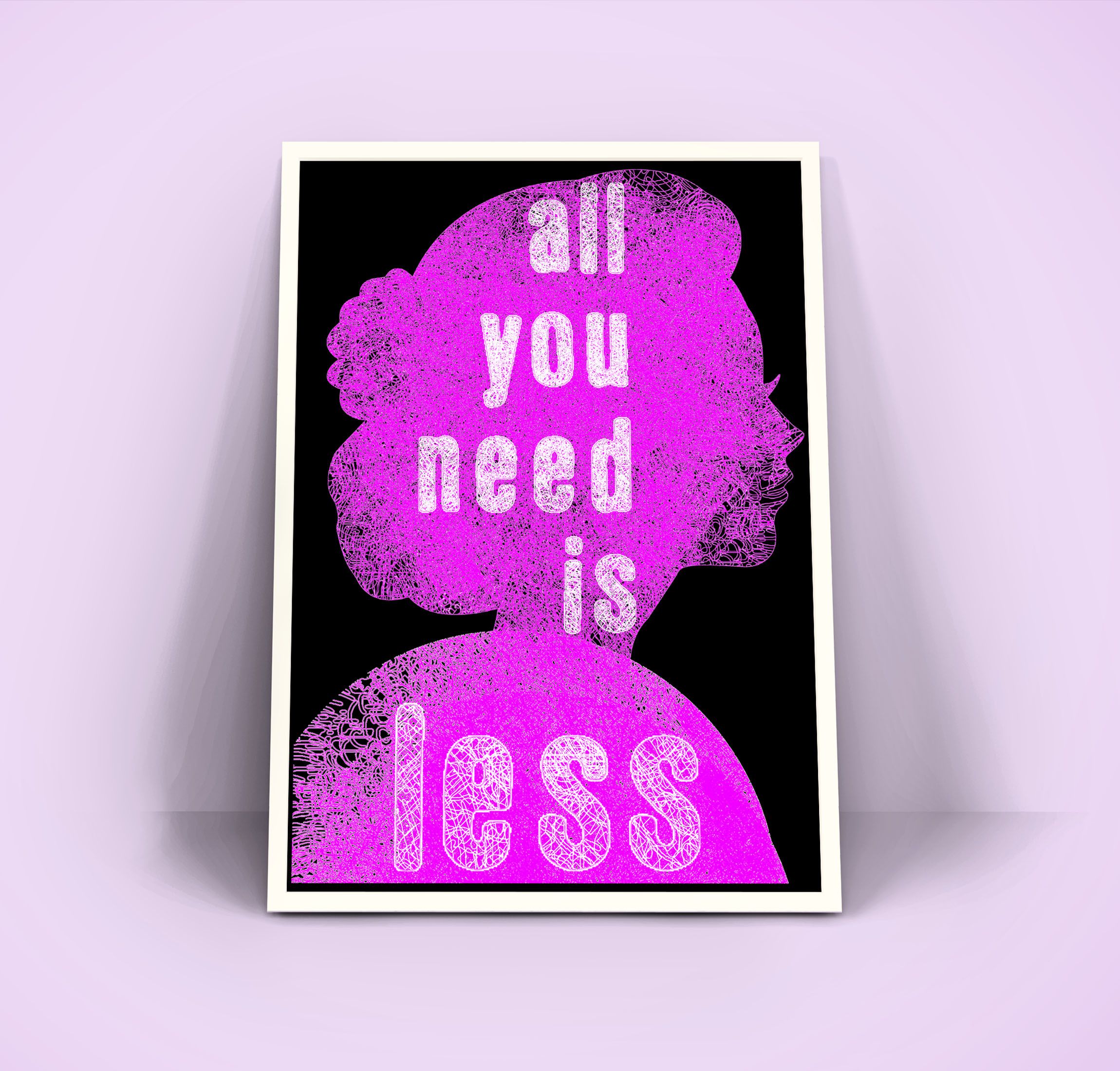 African Portrait Artwork Black Woman Inspirational Print Bathroom Decor Motivational Quotes Painting for Living Room Wall Art Framed A3Size Medium Framed A4 Size Poster Ready to Hang Purple Artwork