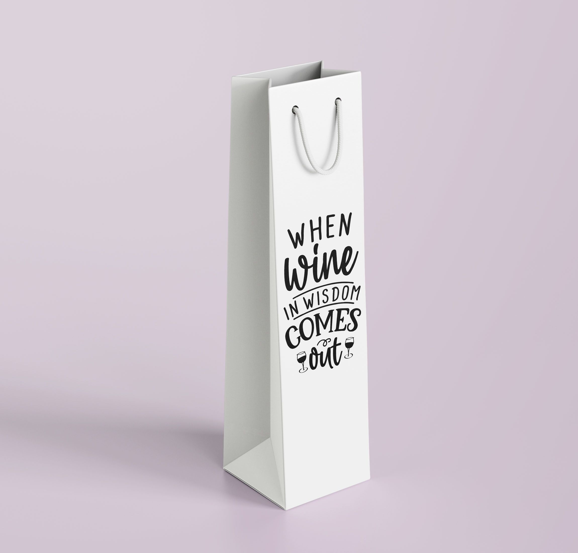 Party & Celebration Gift Giving Gift Wrapping Gift Bags Paper Wine Bag Black Reusable High-Quality Kraft Paper Bag for wine Packing/ Gifting/ Invitation Office Gifts Wine Gift Bag for Wine Bottle