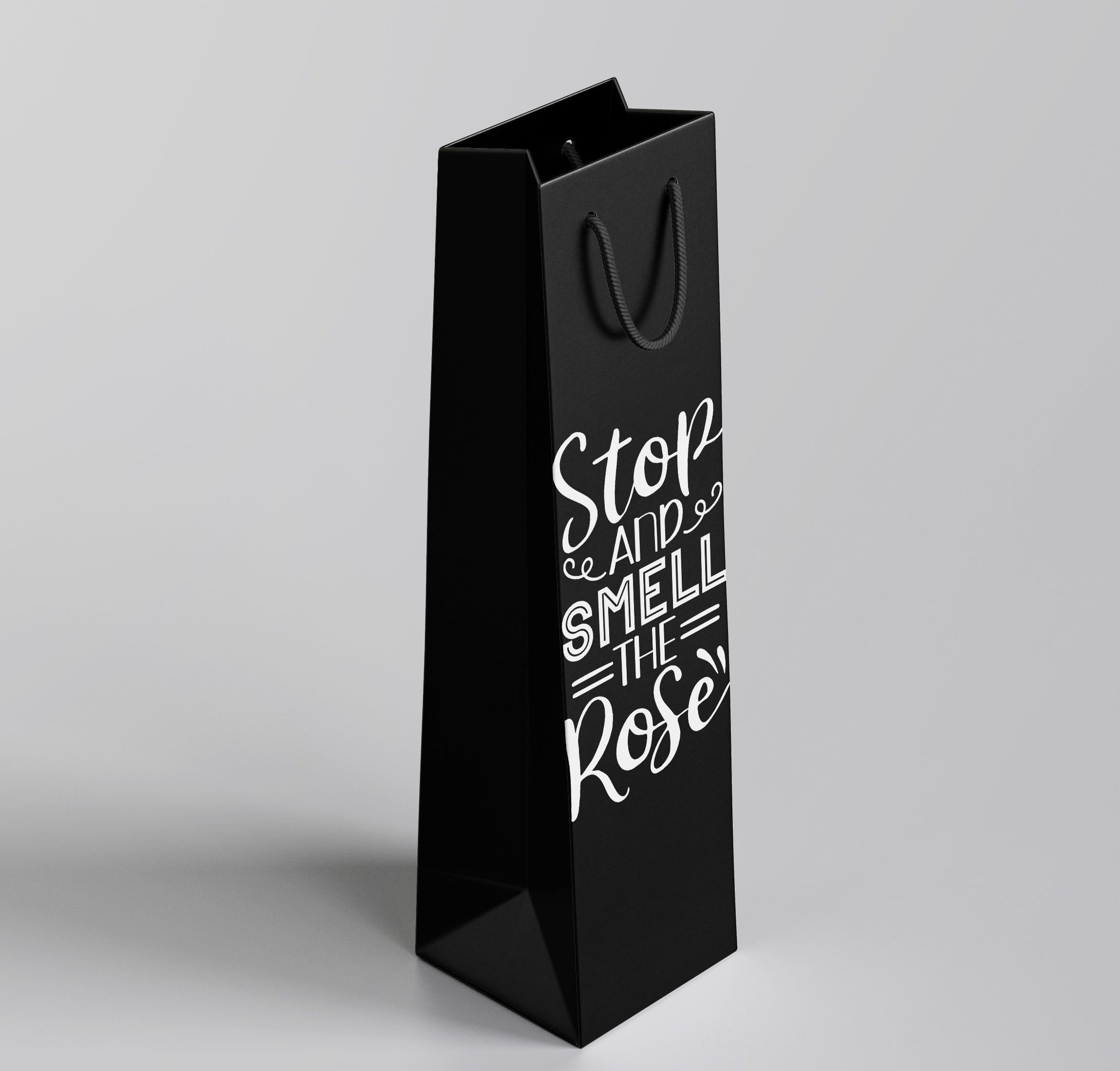 Black Kraft Wine Paper Favor Bag with Rope Handle for Halloween Birthday wedding Wine Bags Kraft Bags, for Wine Spirits Wine Gift Bag for Wine Bottle Wedding Thank You Gift Bag Reusable/Recycle Bag