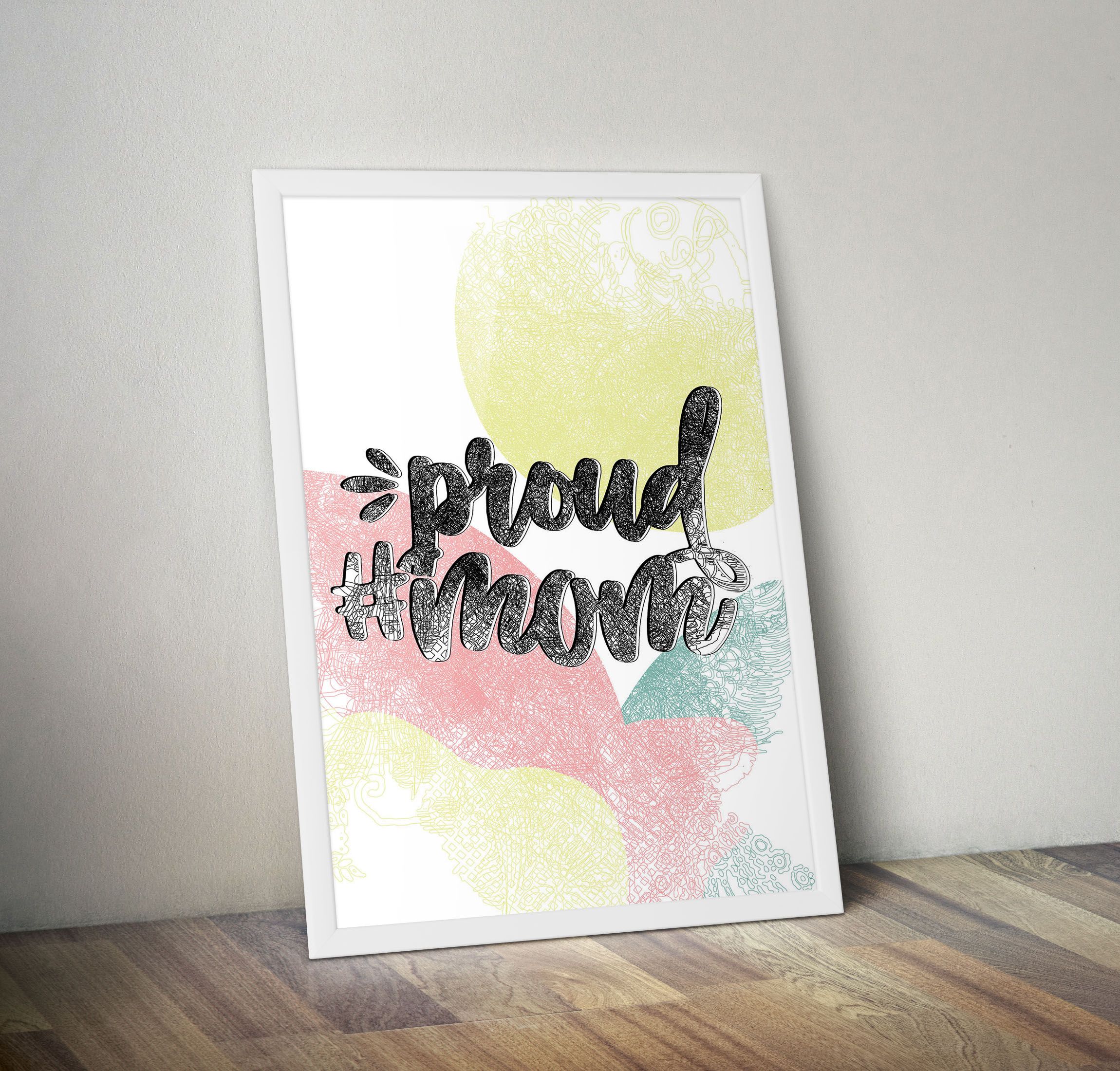 Happy Birthday Wall Art Birthday Wall Decoration Watercolor Happy Birthday Lets do This Girls, Proud Mom, I love my Boys, Slay, I love my Wife, That's my sister, Trust Yourself< Ready To Hang Large a3