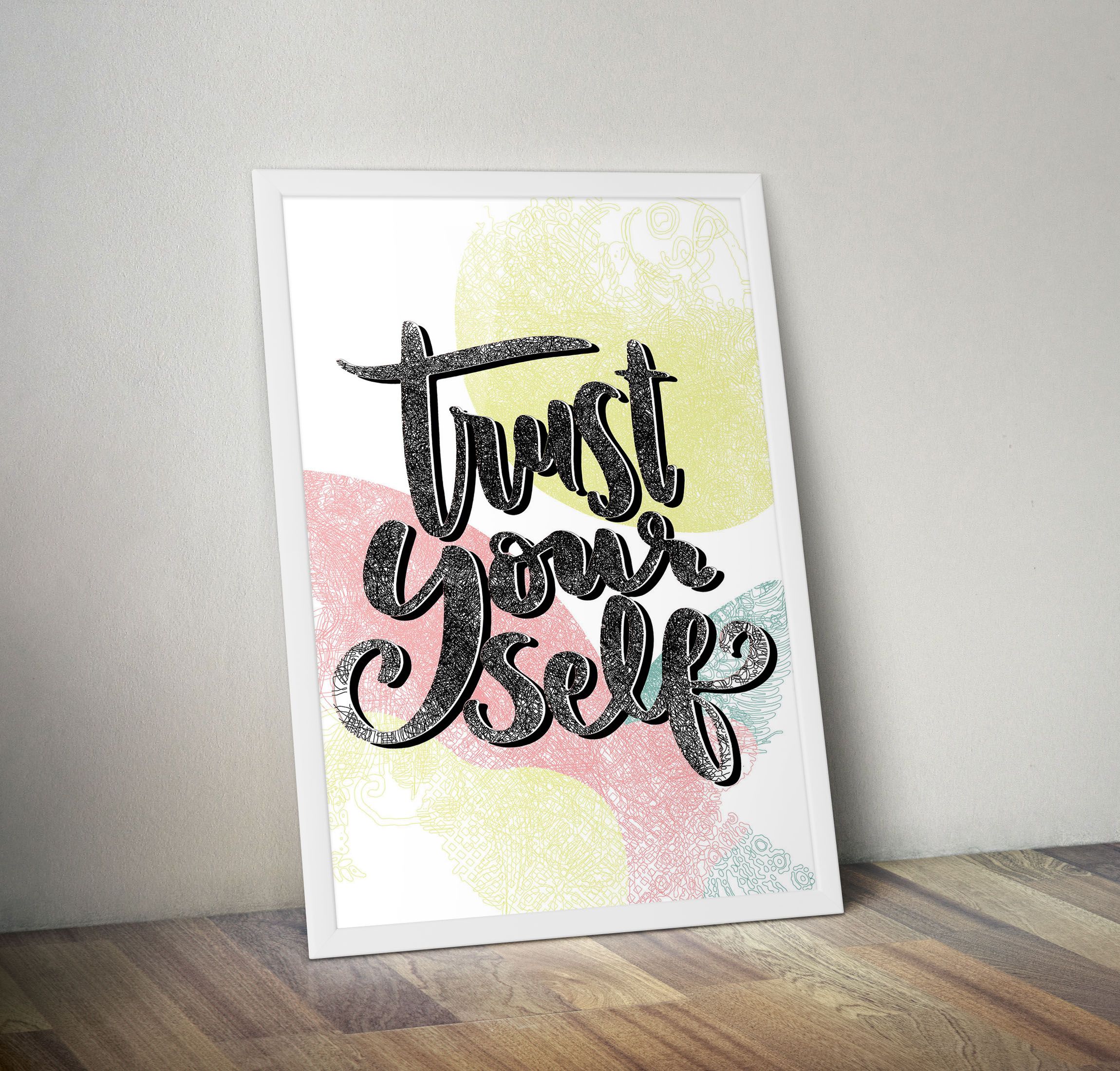 Happy Birthday Wall Art Birthday Wall Decoration Watercolor Happy Birthday Lets do This Girls, Proud Mom, I love my Boys, Slay, I love my Wife, That's my sister, Trust Yourself< Ready To Hang Large a3
