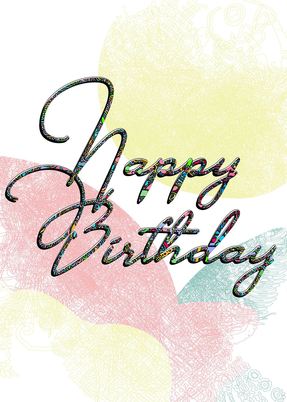Happy Birthday Lets do This Girls, Proud Mom, I love my Boys, Slay, I love my Wife, That's my sister, Trust Yourself< Ready To Hang Large a3 Happy Birthday Wall Art Birthday Wall Decoration Watercolor