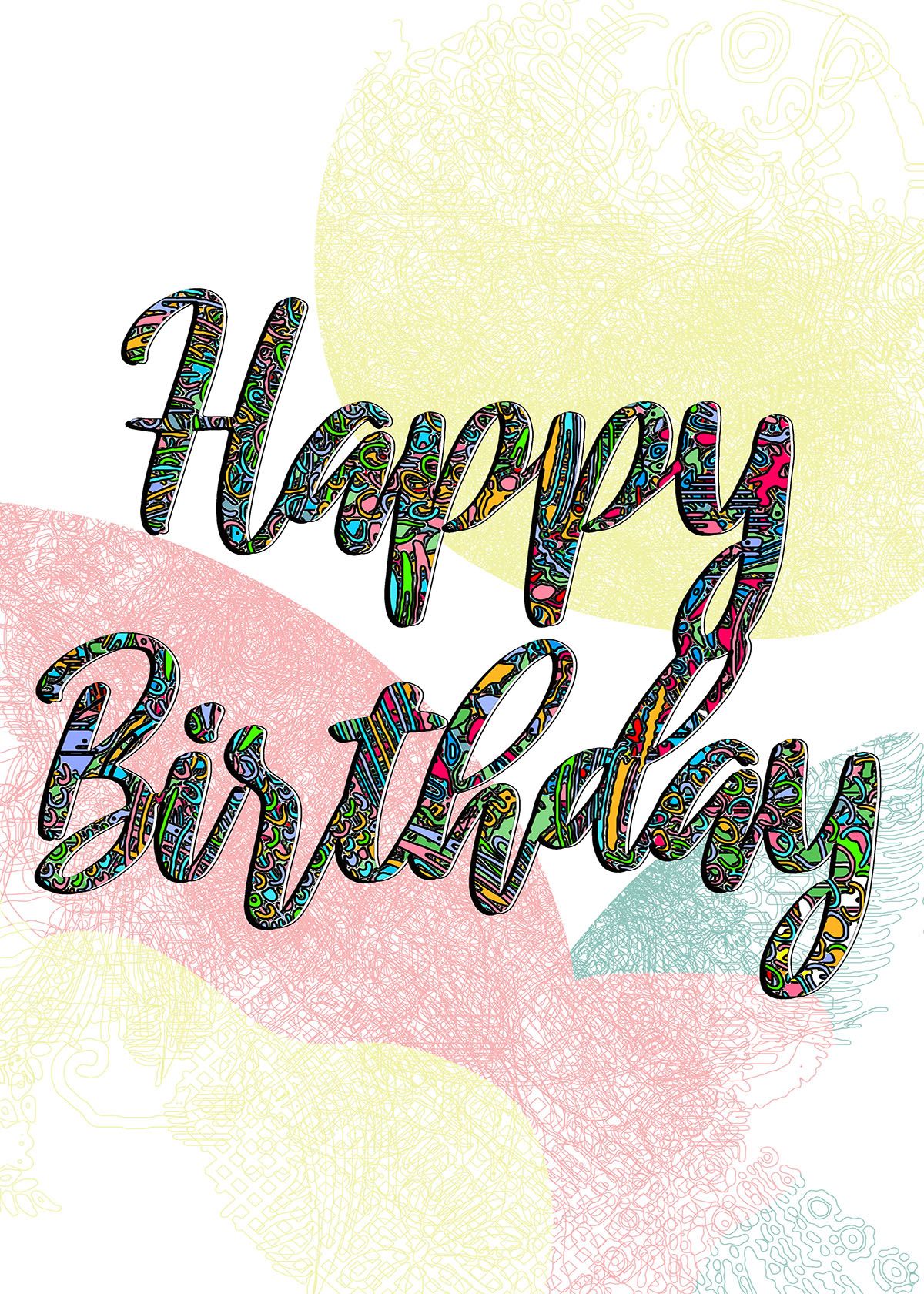 Happy Birthday Lets do This Girls, Proud Mom, I love my Boys, Slay, I love my Wife, That's my sister, Trust Yourself< Ready To Hang Large a3 Happy Birthday Wall Art Birthday Wall Decoration Watercolor