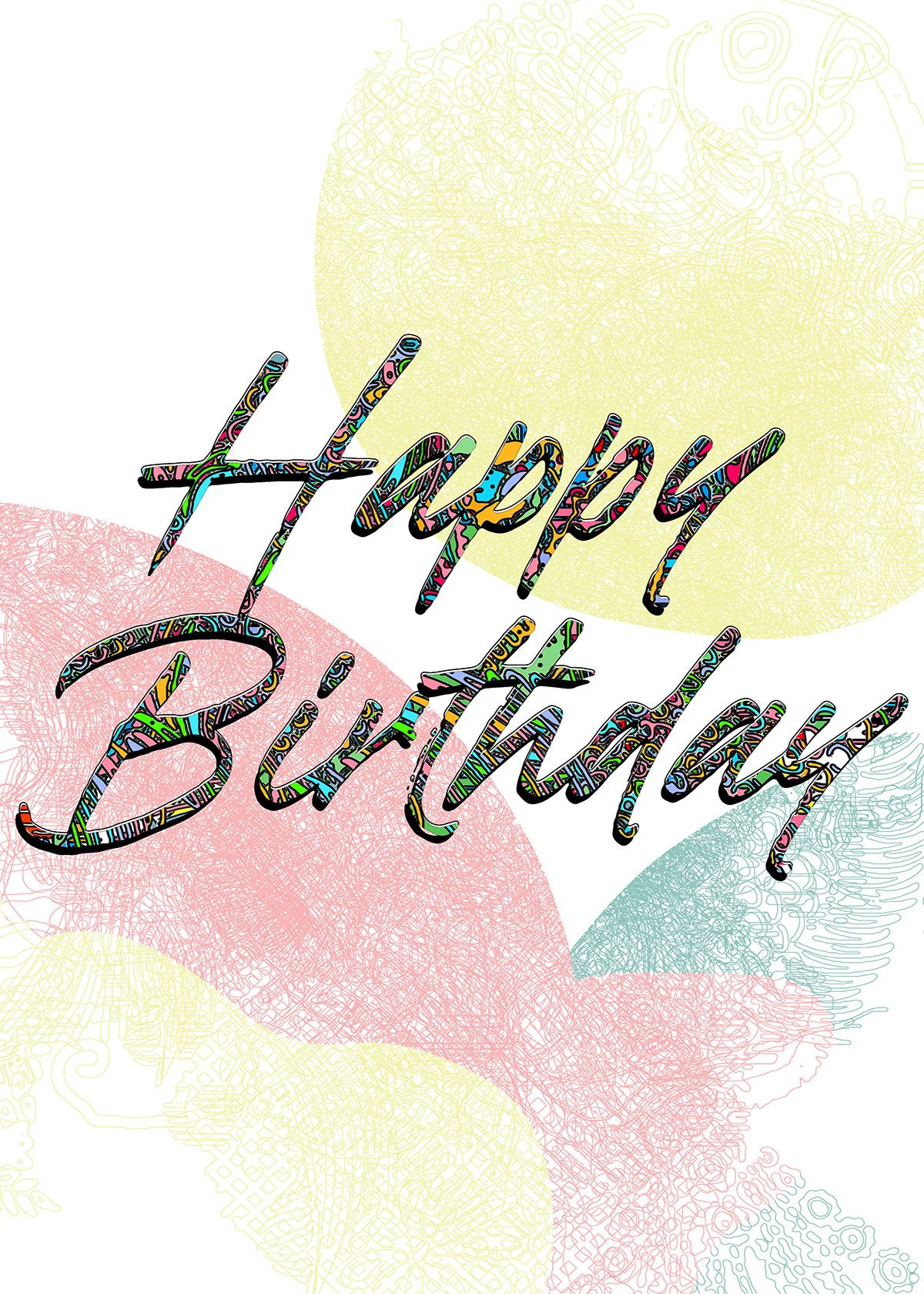 Happy Birthday Lets do This Girls, Proud Mom, I love my Boys, Slay, I love my Wife, That's my sister, Trust Yourself< Ready To Hang Large a3 Happy Birthday Wall Art Birthday Wall Decoration Watercolor