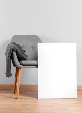 Blank Artist Canvas Art Board Stretched on Frame White Extra Large A2 Size (15.6 x 21.15 inches) smooth even Surface Board(Unprmesd Stretched on Wooden Frame No Warping- Acrylics, Oils, Ink, Charcoal
