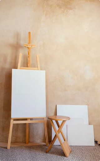 Blank Artist Canvas Art Board Stretched on Frame White Extra Large A2 Size (15.6 x 21.15 inches) smooth even Surface Board(Unprmesd Stretched on Wooden Frame No Warping- Acrylics, Oils, Ink, Charcoal