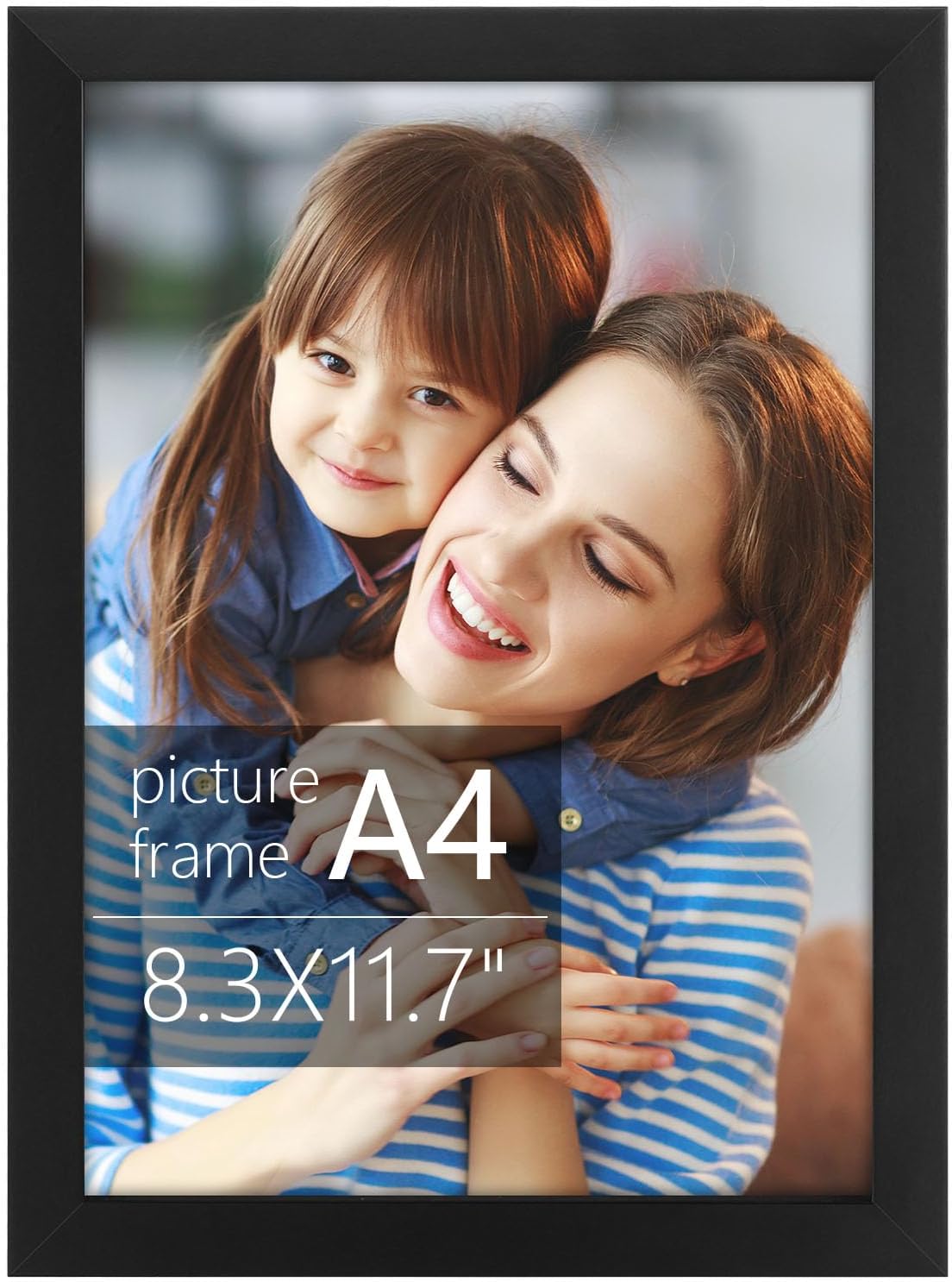 A3 Picture Frame Black 11.7 x 16.5 Poster Frame Wall Mounted Horizontal and Vertical 8.5x11 Photo Frames Bulk for Document Certificate Award Diploma, Made of Real High Definition Glass and Solid Frame