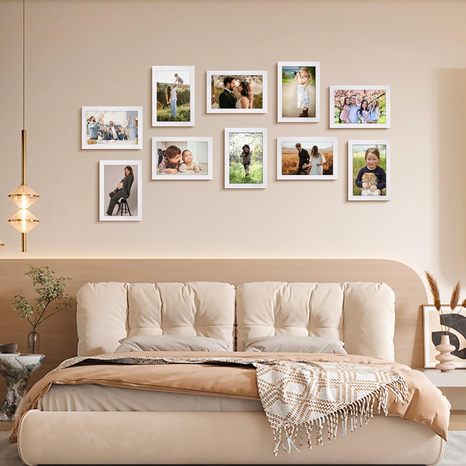 Elegant White Picture Frames – Solid Wood, Glass Front, Hanging Hardware Included (A3, A4, A5)