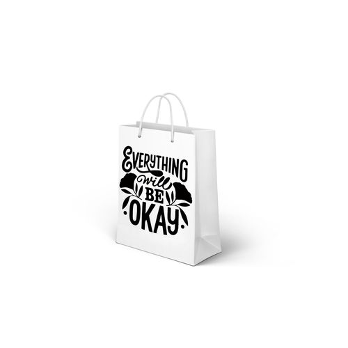 Branded Gifting Bag, White Paper Bag With Handle- Family Anniversary, Mothers Day, Fathers Day, Birthday Gifting, Best Teacher, Born to Be Awesome, Get Well Soon, Be Happy, Best Mom Ever, Love my Dad