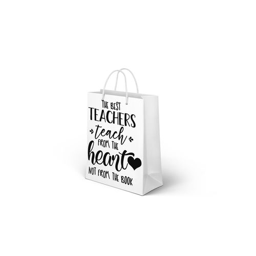 Branded Gifting Bag, White Paper Bag With Handle- Family Anniversary, Mothers Day, Fathers Day, Birthday Gifting, Best Teacher, Love my Dad-My Dad is my Hero- Best teacher- I can do all things