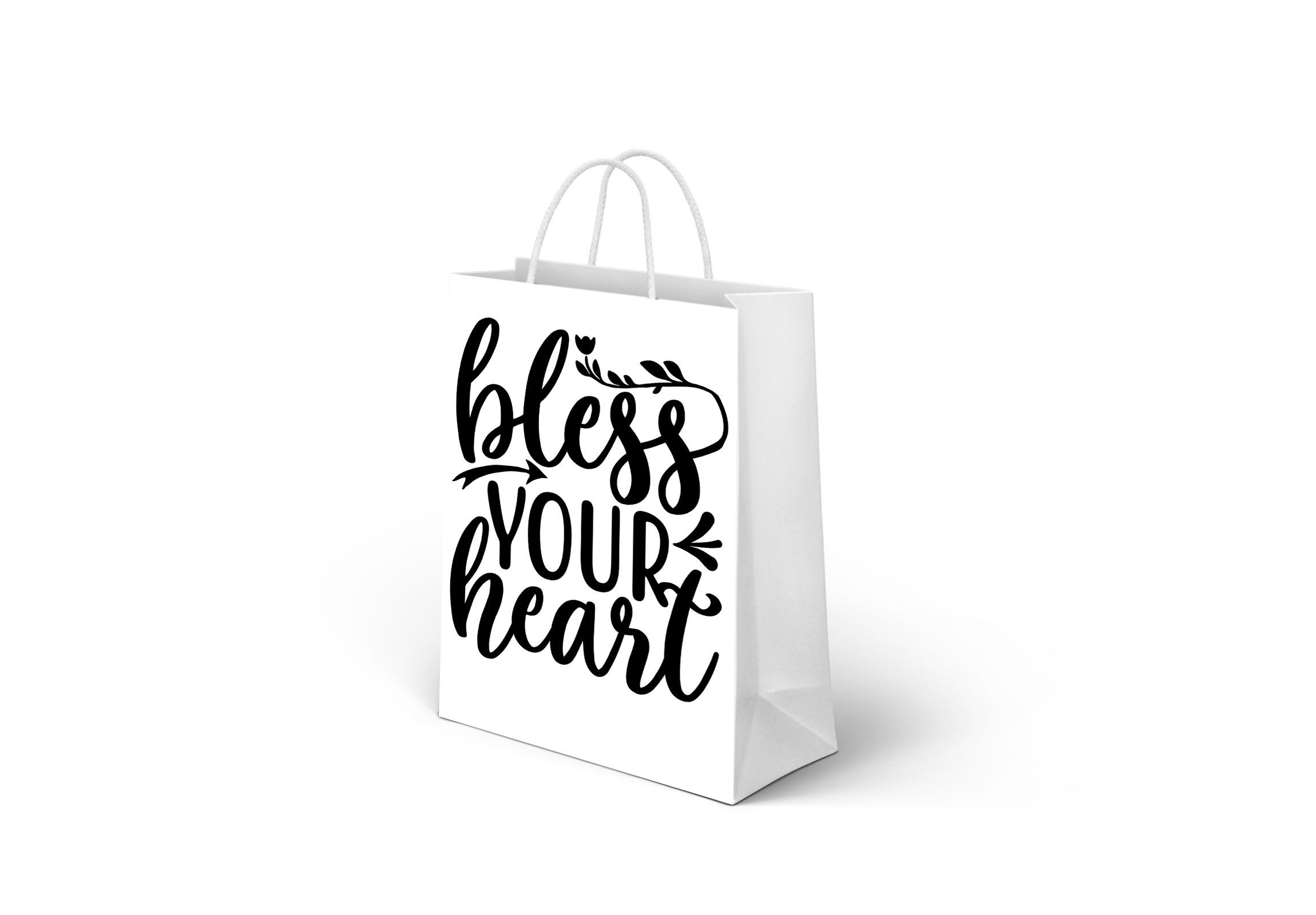 Personalized Glossy White Gift Bags with Vinyl Quotes – Ecofriendly Party Supplies, Reusable Favor Bags with Yarn Handles – Small Birthday Paper Goods in A3, A4, A5 Sizes
