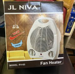 Electric Fan Heater Portable Electric Room Heater / Warmer Fan – ElectroMate, Automatic Temperature Control, Fast Heating Indoor Space Warmer for Home, Bedroom & Office Use