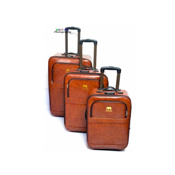 Pioneer leather suitcase