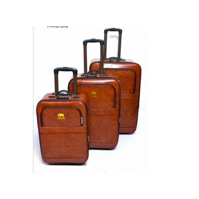 Pioneer leather suitcase