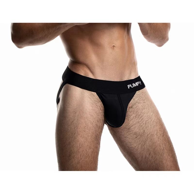 2PCS Mens Brefis G String Breathable Hip-lift Jockstrap Homme Ropa Interior Hombre Sissy Panties Underwear Gay Slip Tanga ar