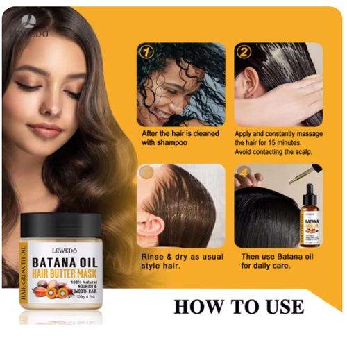 2PCS Fast Hair Growth Oil Africa Crazy Traction Alopecia batana Hair Mask Anti Hair Break Hair Strengthener Hair Loss Treatment Spray