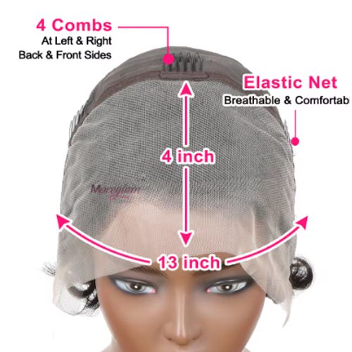 Cut Wig Short Curly Lace Front Human Hair Wigs For Black Women Raw Indian Water Wave 13x4 Transparent Lace Frontal Wigs