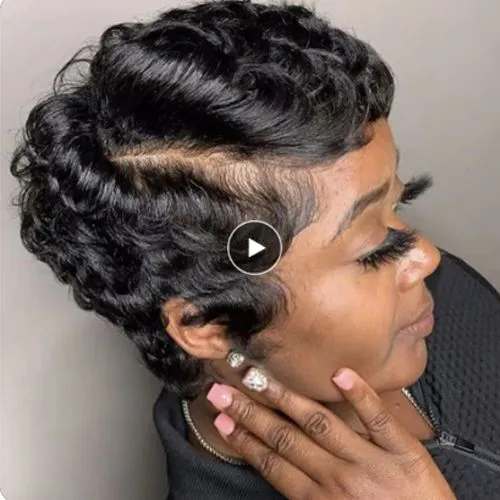 Cut Wig Short Curly Lace Front Human Hair Wigs For Black Women Raw Indian Water Wave 13x4 Transparent Lace Frontal Wigs