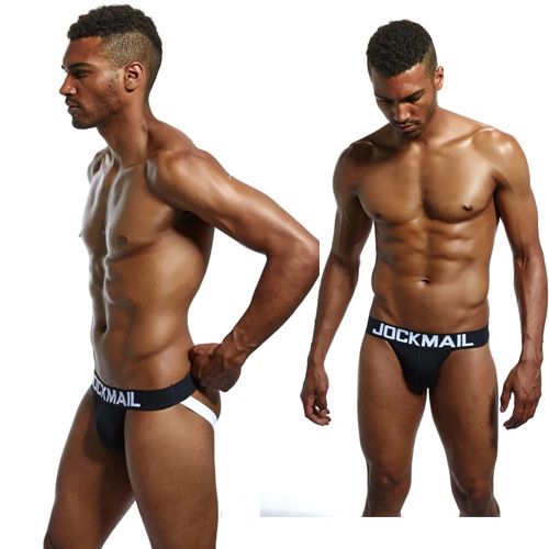 2PCS Men LowRise Anga Hombre Underwear Briefs Gay Penis Pouch Wonderjock Bikini Underwear Man Jockstrap Thong Lingerie