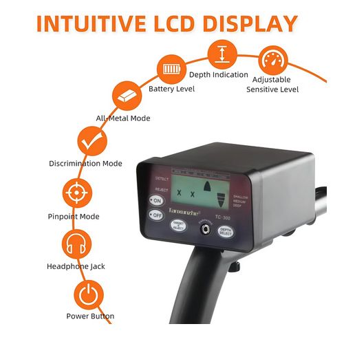 TC-300 Hot sell Underground Metal Detector Gold Detectors Treasure Hunter Detector Circuit Metales High Sensitivity Waterproof