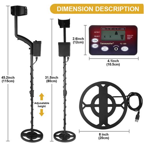 TC-300 Hot sell Underground Metal Detector Gold Detectors Treasure Hunter Detector Circuit Metales High Sensitivity Waterproof