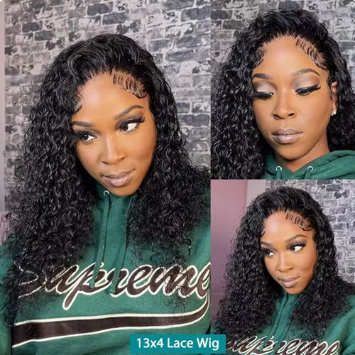 Curly Short Bob 200% HD 13X4 Lace Frontal Human Hair Wigs Deep Wave 13X4 Lace Front Wig Big Closure Brazilian Remy Hair Wig
