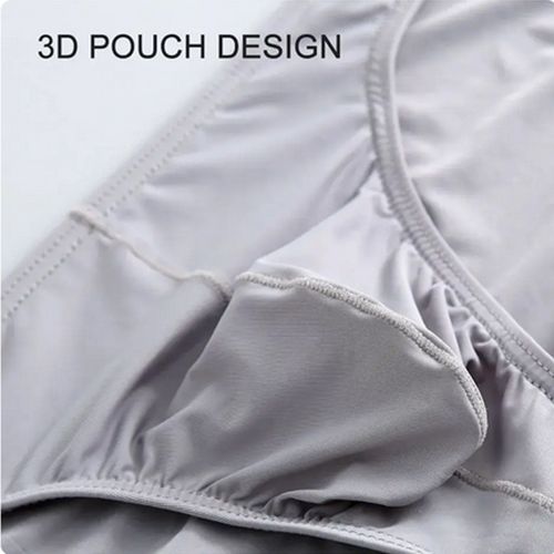 3 Pcs Mens Underwear Briefs Nylon For Men bulge with Pouch hombre slips silk Red Boys pack lot Breathable and sexy Male Panties