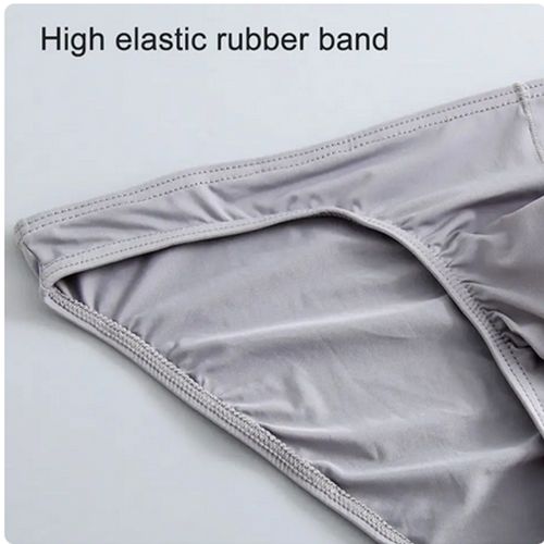 3 Pcs Mens Underwear Briefs Nylon For Men bulge with Pouch hombre slips silk Red Boys pack lot Breathable and sexy Male Panties